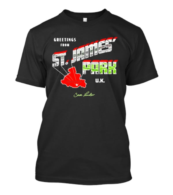 Greetings From St James Park UK Soccer Stadium Souvenir T-Shirt