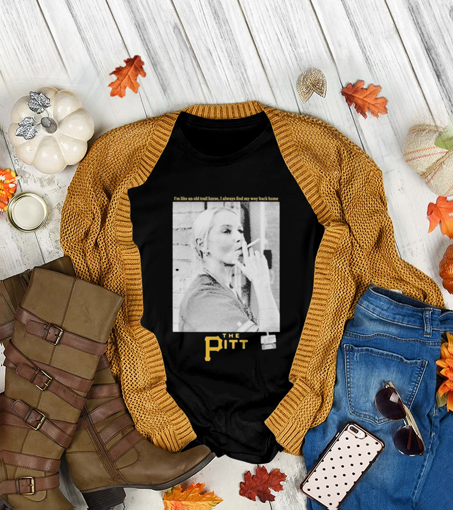 The Pitt Smoking Nurse Nostalgia Black and White Image T-Shirt