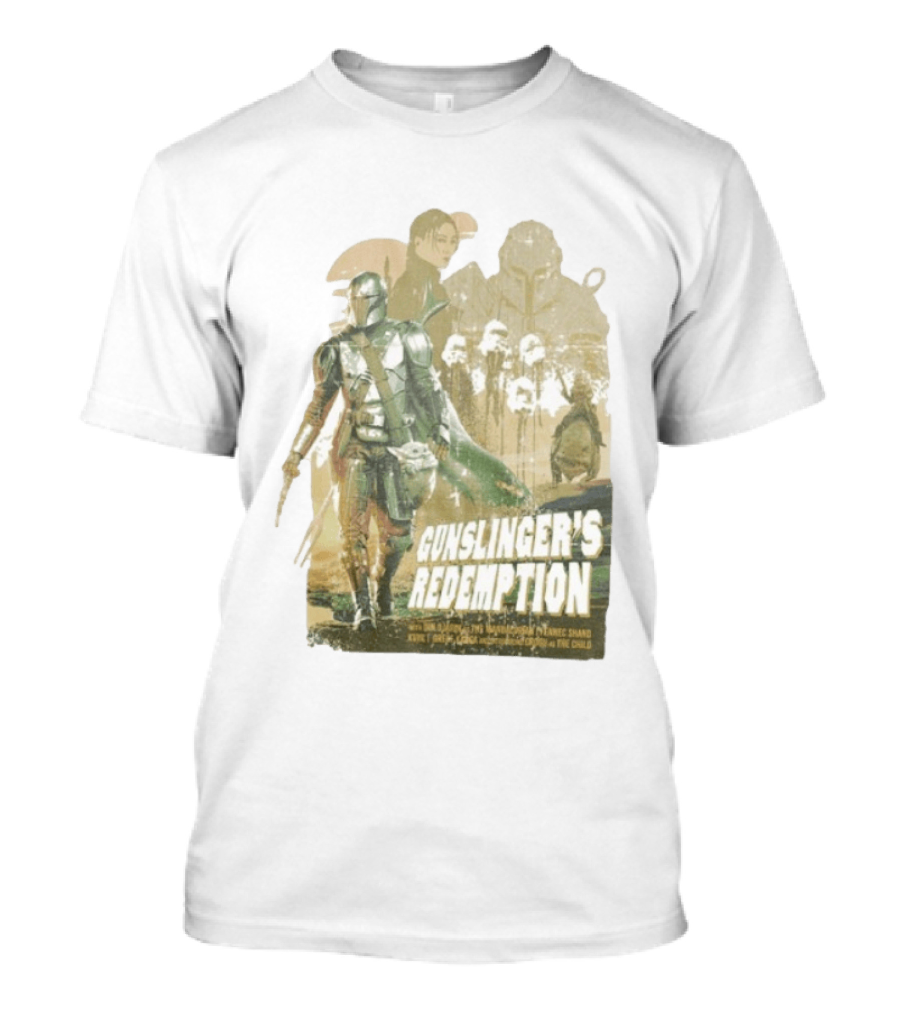 Gunslinger's Redemption Star Wars Heroes Villains 2026 Mandalorian Boba Fett Fennec Shand T-Shirt
