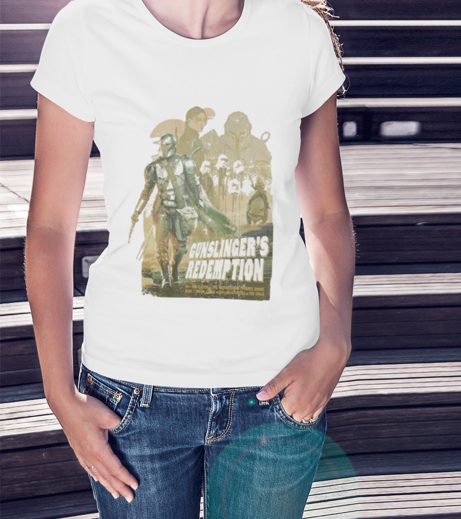 Gunslinger's Redemption Star Wars Heroes Villains 2026 Mandalorian Boba Fett Fennec Shand T-Shirt