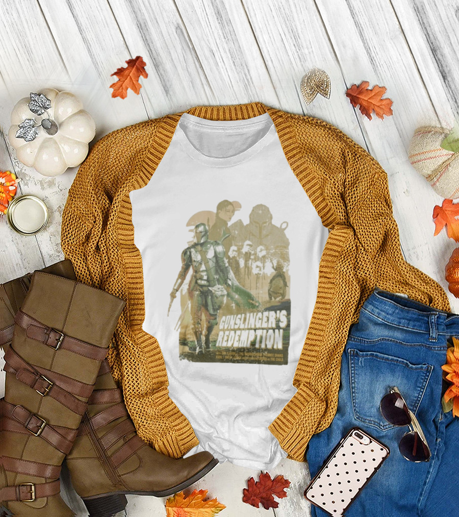 Gunslinger's Redemption Star Wars Heroes Villains 2026 Mandalorian Boba Fett Fennec Shand T-Shirt