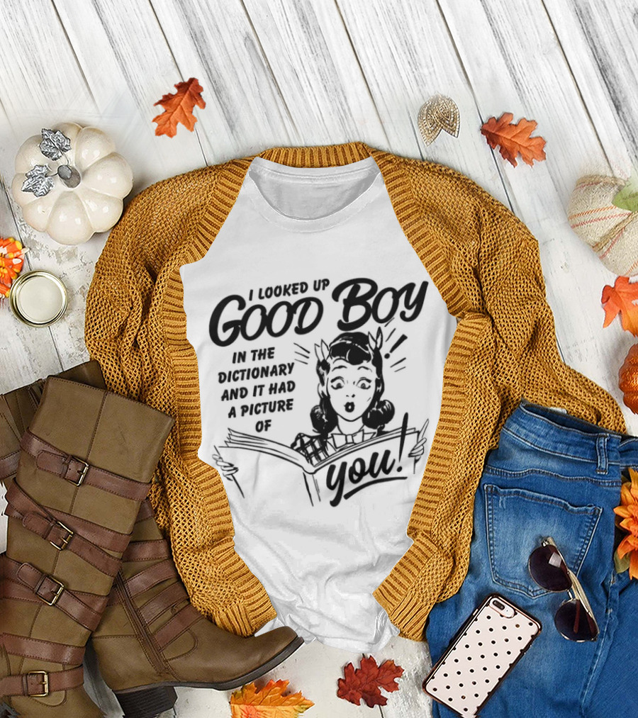 I Looked Up Good Boy In The Dictionary And It Had A Picture Of You Retro Comic Style Woman T-Shirt
