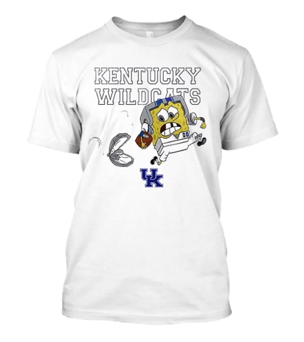 Kentucky Wildcats Spongebob SquarePants Football Collaboration T-Shirt
