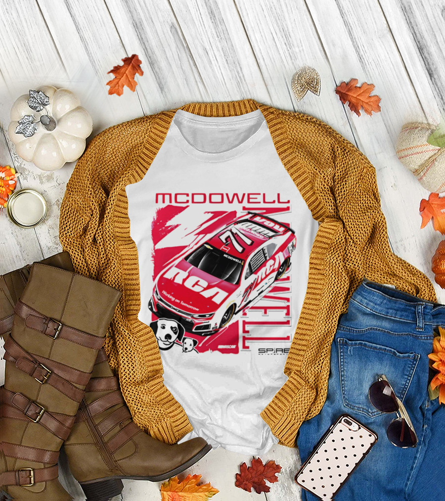 McDowell RCA 2026 Racing Car Number 34 Spire Motorsports T-Shirt