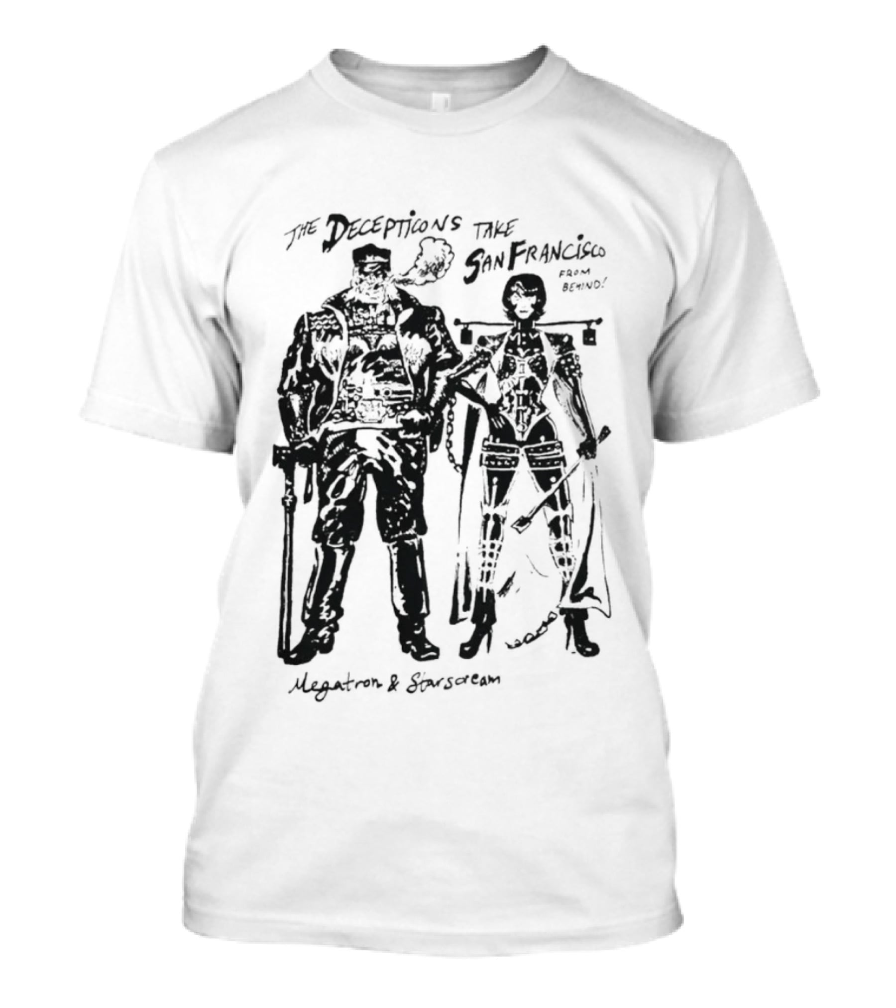 The Decepticons Take San Francisco Megatron And Starscream T-Shirt