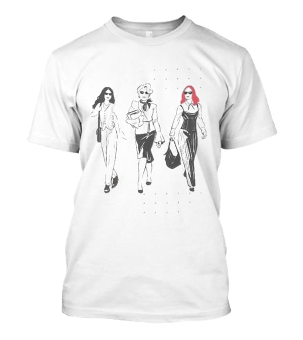 The Devil Wears Prada 2 Fashion Illustration Ladies Sunglasses Pink Hair T-Shirt