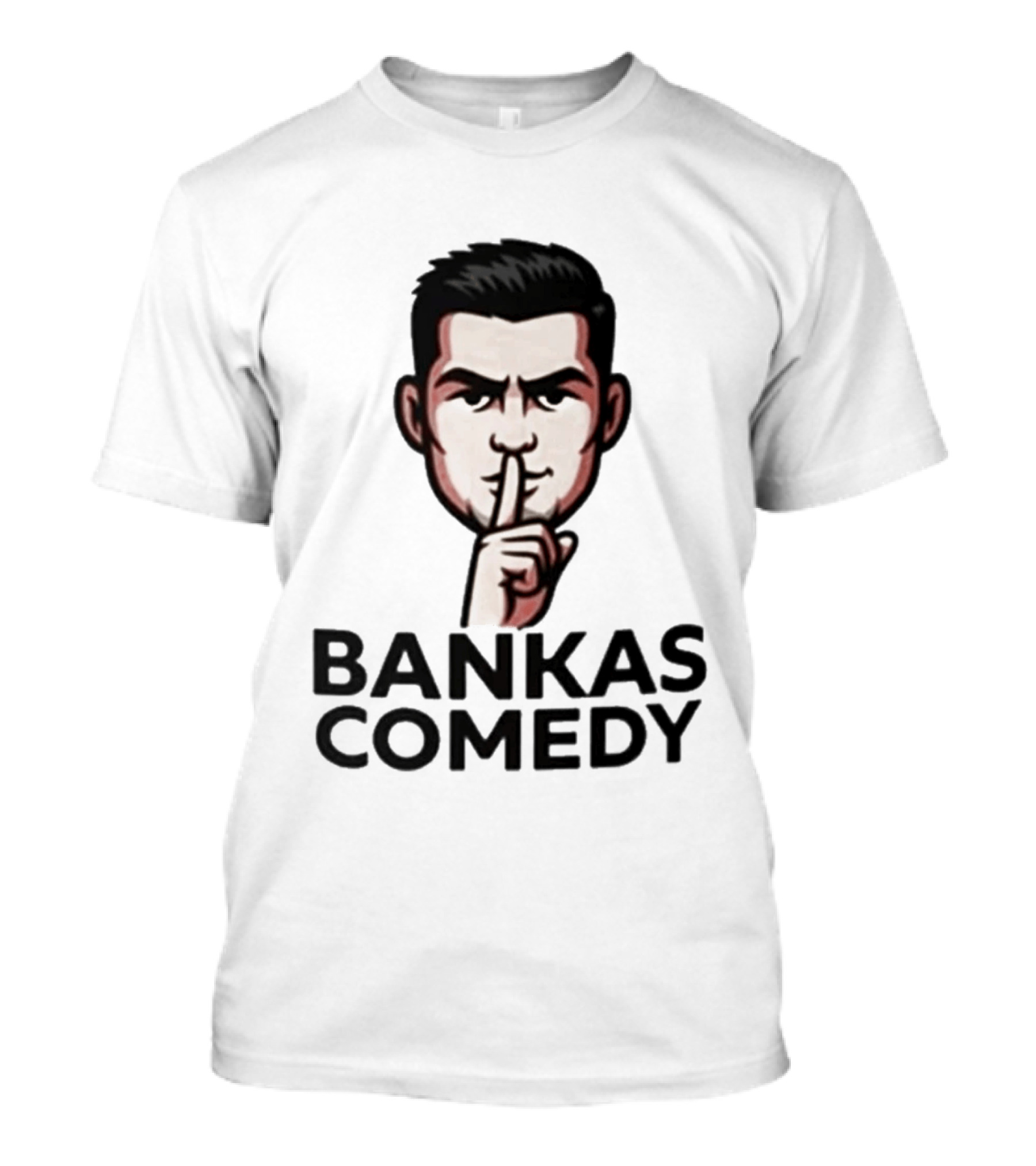 Bankas Comedy Silenced Finger Gesture T-Shirt