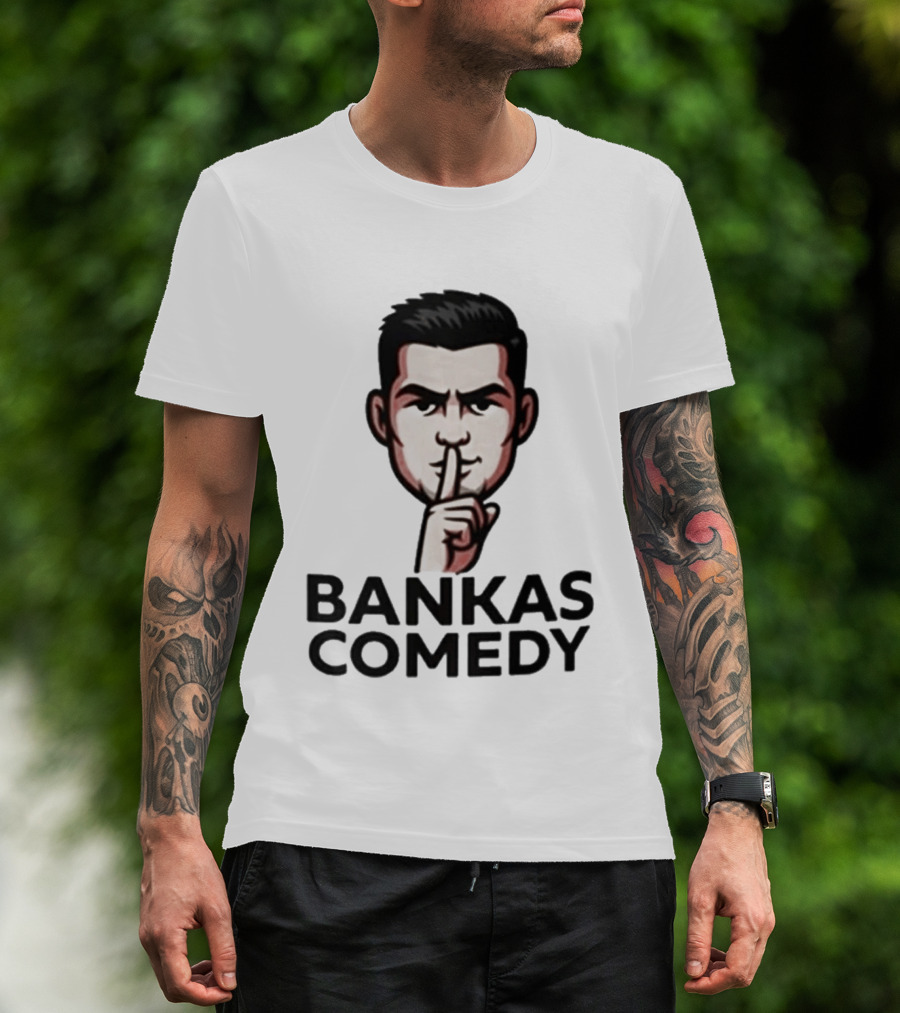 Bankas Comedy Silenced Finger Gesture T-Shirt