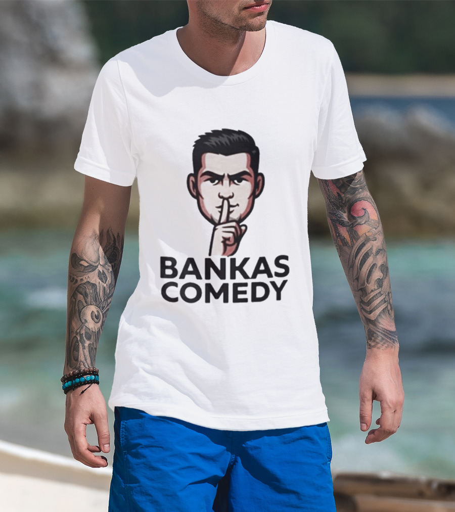 Bankas Comedy Silenced Finger Gesture T-Shirt