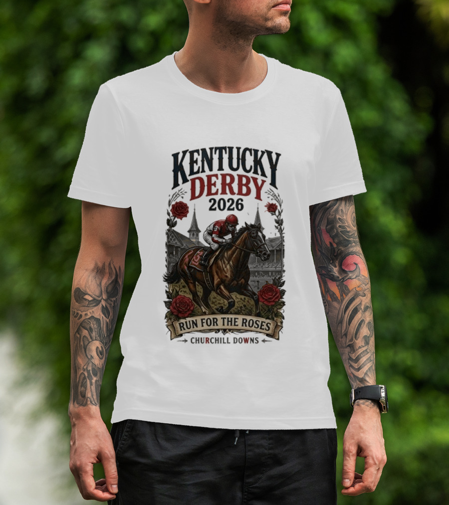Kentucky Derby 2026 Run For The Roses Churchill Downs T-Shirt