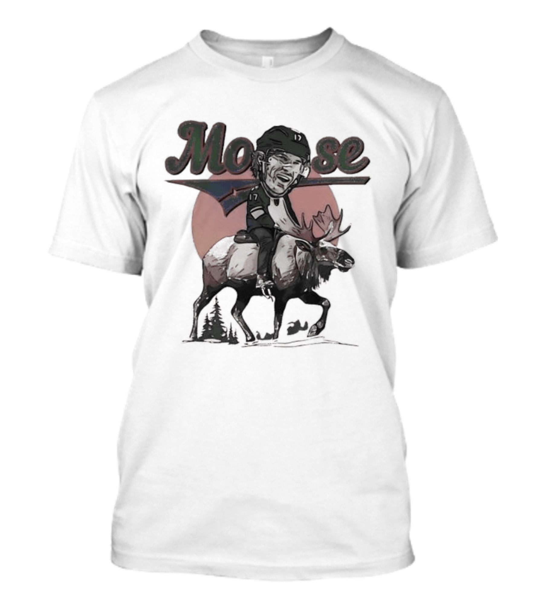 Marcus Foligno Moose Riding Adventure Big Head T-Shirt