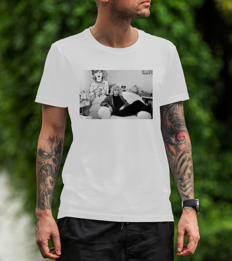 Nicole Hollander With Iconic Advice Lady Cartoon T-Shirt