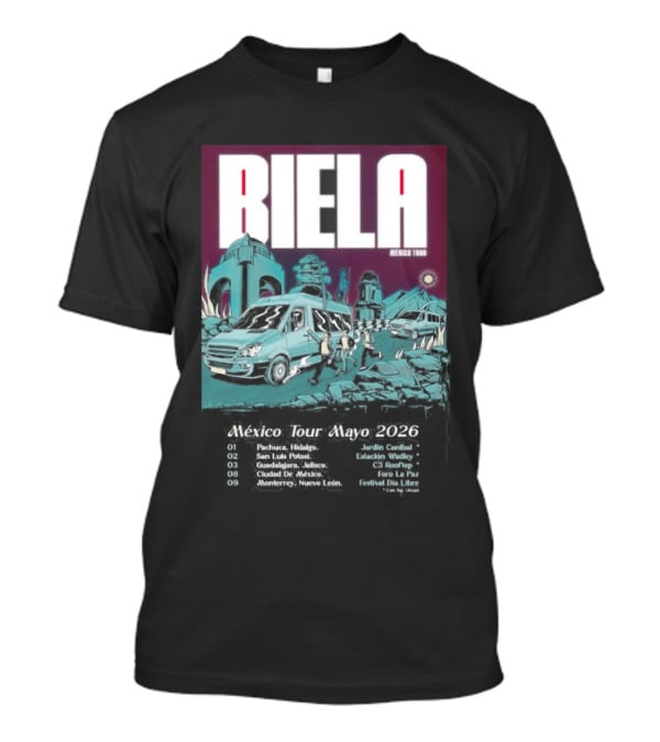 Biela Mexico Tour Mayo 2026 Monterrey Guadalajara Ciudad De Mexico T-Shirt