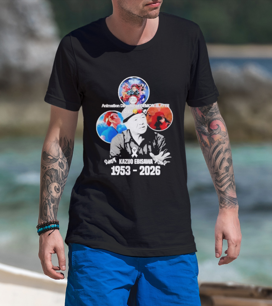Kazuo Ebisawa 1953 2026 Animation Director Of Manga Slayer Died T-Shirt