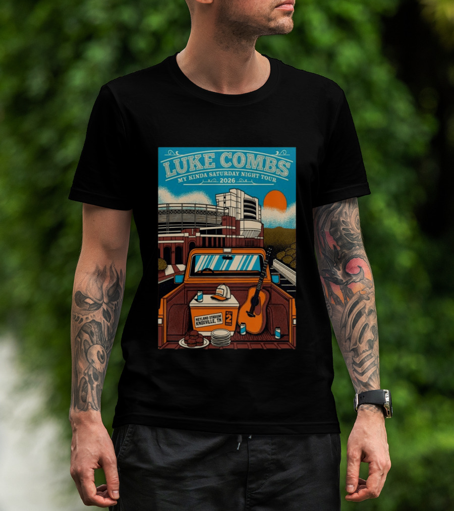 Luke Combs My Kinda Saturday Night Tour 2026 Neyland Stadium Knoxville TN May 02 T-Shirt