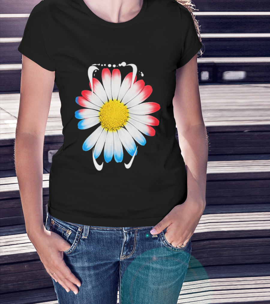 G Dragon Daisy Red Blue Petals T-Shirt