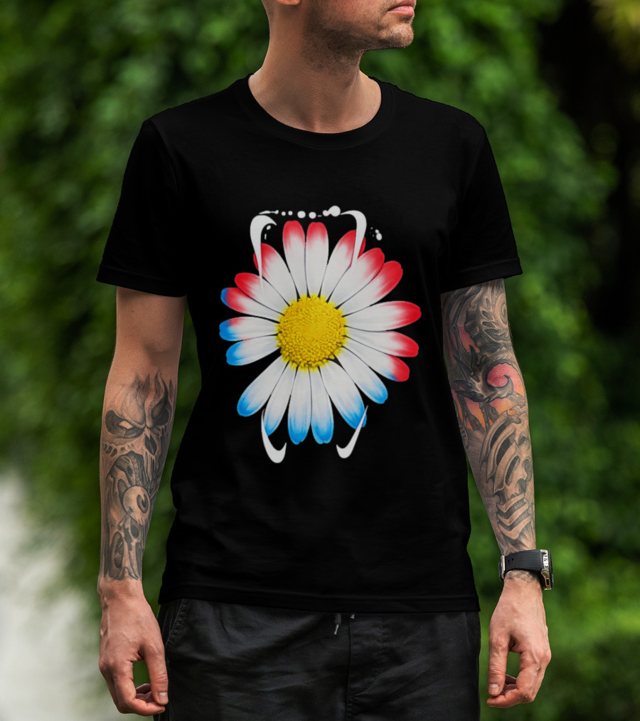 G Dragon Daisy Red Blue Petals T-Shirt