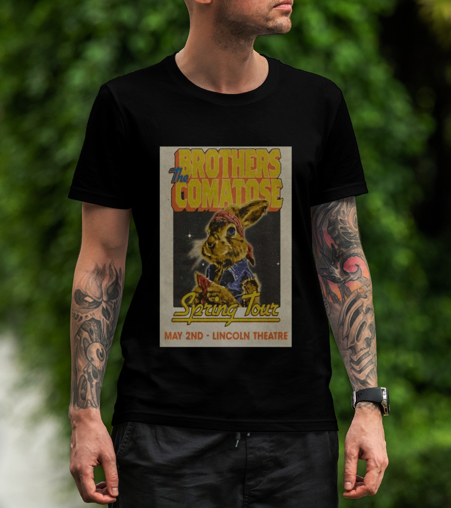 Brothers Comatose Spring Tour May 2nd Lincoln Theatre Rabbit Bandana T-Shirt