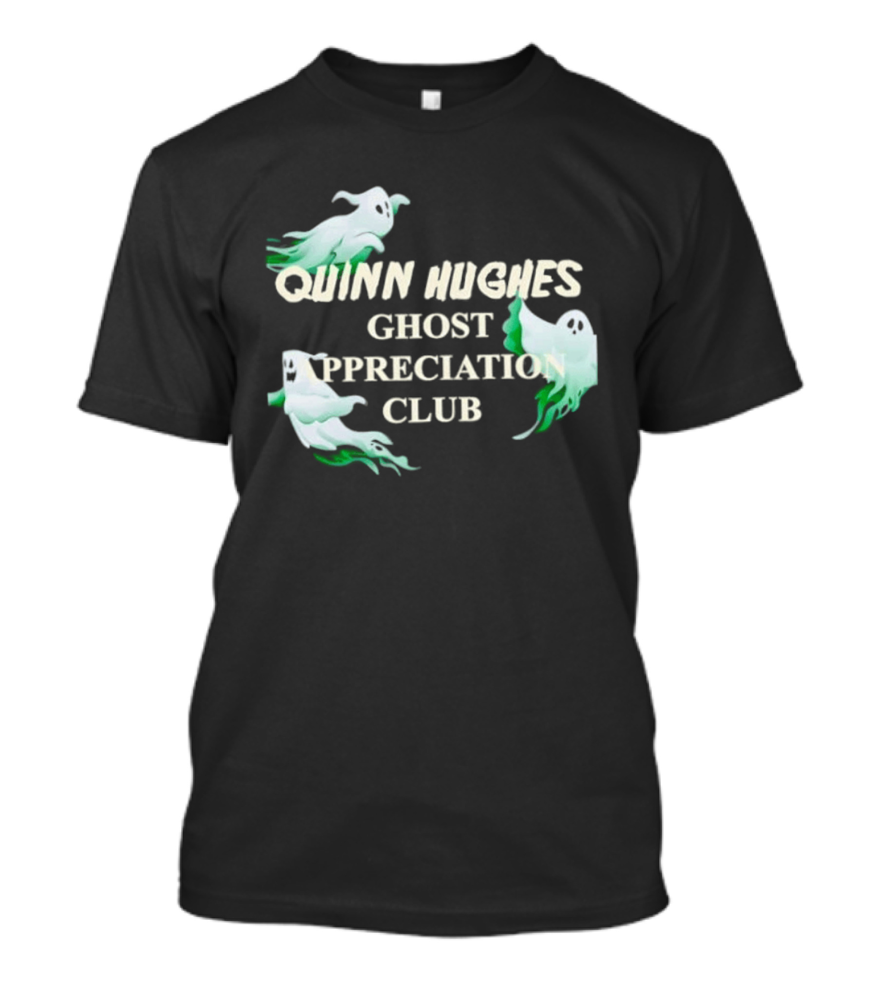 Quinn Hughes Ghost Appreciation Club Whimsical Spirit T-Shirt