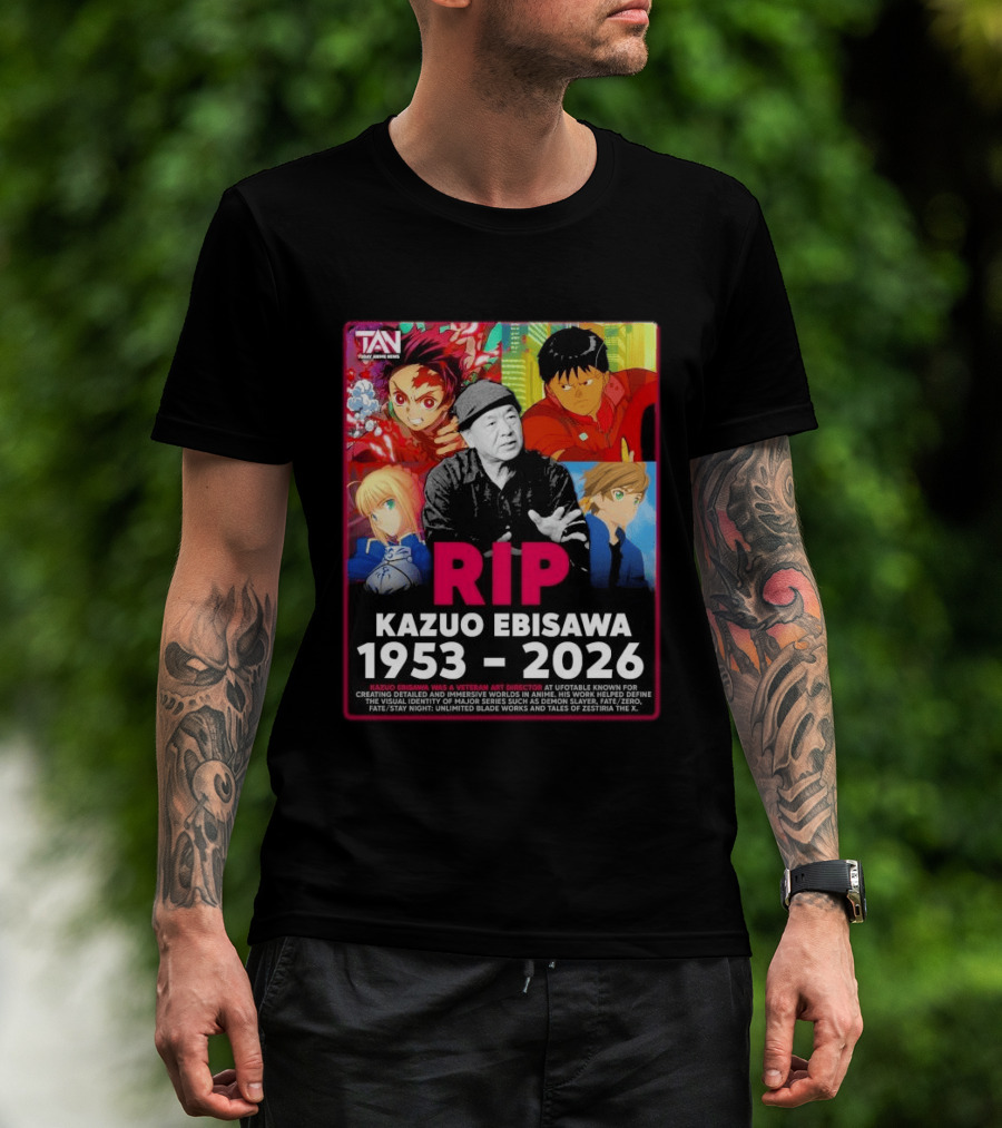 RIP Kazuo Ebisawa 1953 2026 Anime Veteran Art Director Demon Slayer Fata/Zero T-Shirt