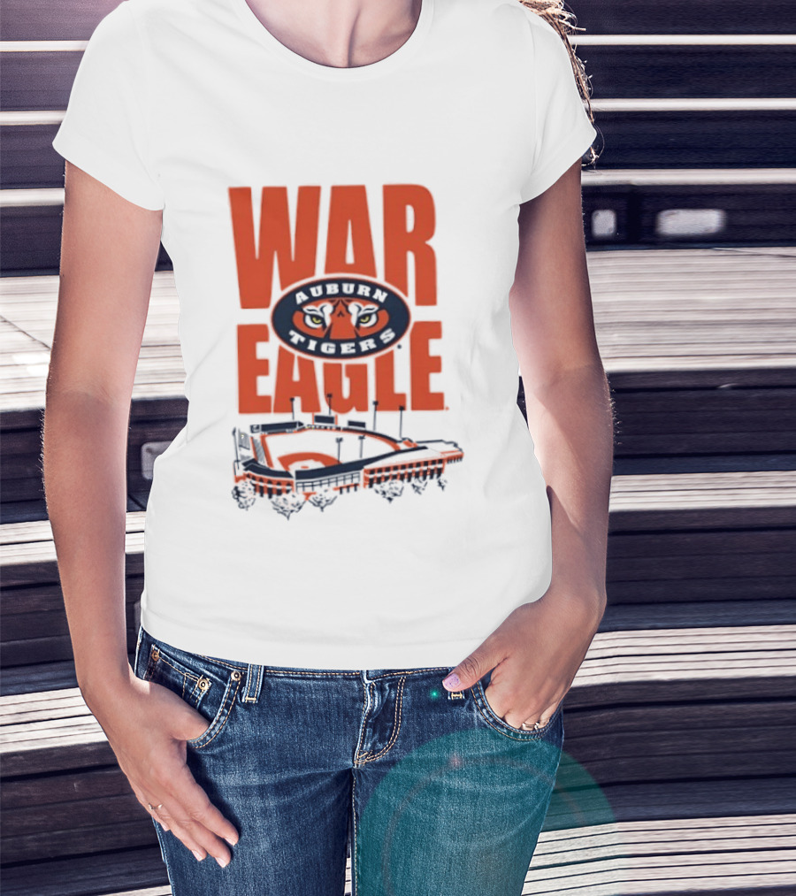 Auburn Tigers War Eagle Baseball Stadium Tiger Eyes T-Shirt