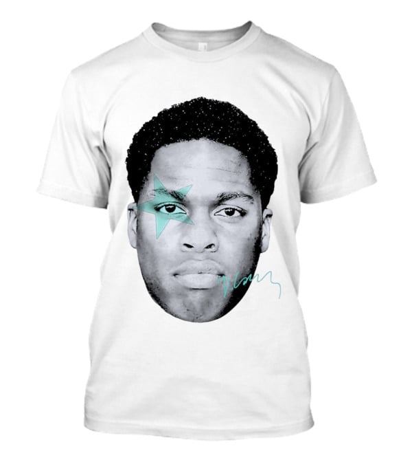 Daniel Caesar Star Face Blue Signature T-Shirt