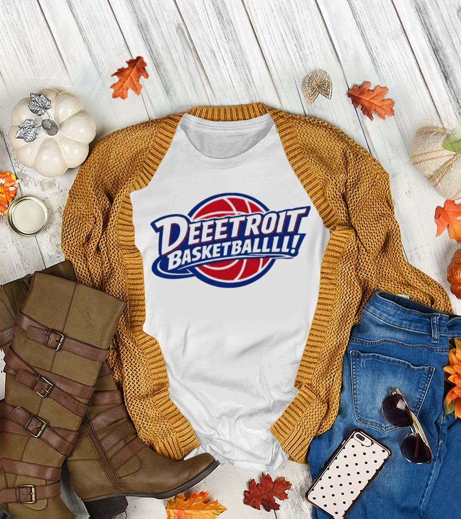 Deeetroit Basketballlll Basketball Sports Fan T-Shirt