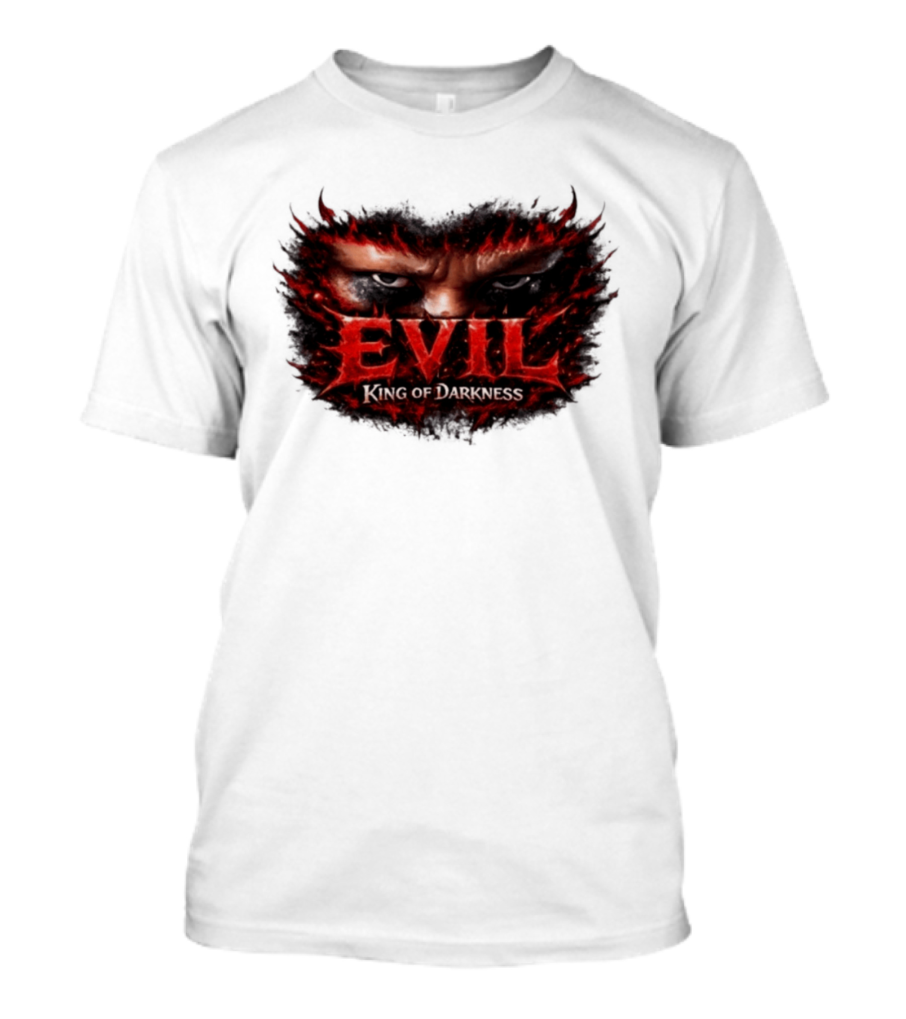 EVIL King Of Darkness Fiery Eyes In Flames T-Shirt