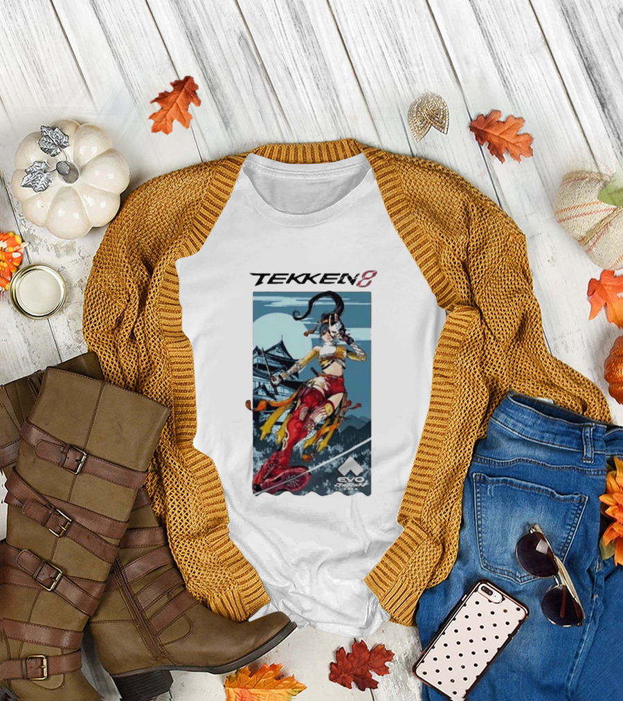 Evo Japan 2026 Tekken 8 Kunimitsu Anime Character Art With Striking Temple T-Shirt