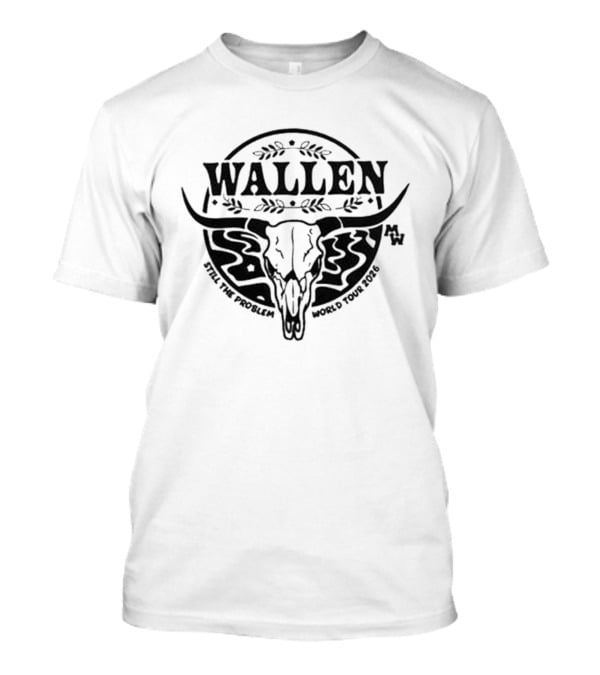 Las Vegas Raiders Morgan Wallen 2026 Tour Wallen Bull Skull Rustic T-Shirt