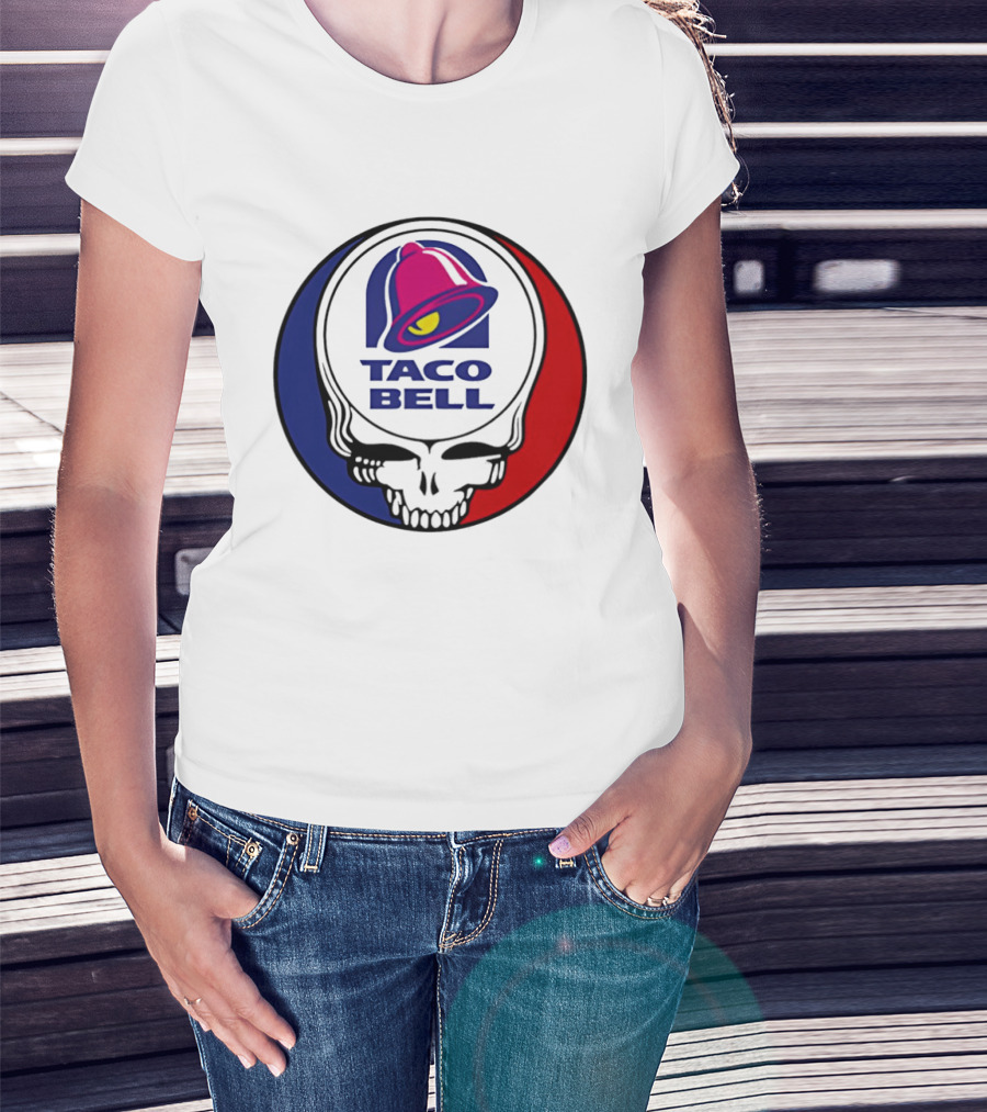 Taco Bell Grateful Dead Skull Logo Red Blue Collaboration T-Shirt