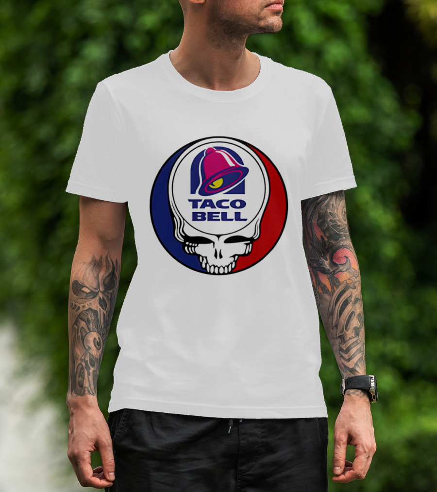 Taco Bell Grateful Dead Skull Logo Red Blue Collaboration T-Shirt