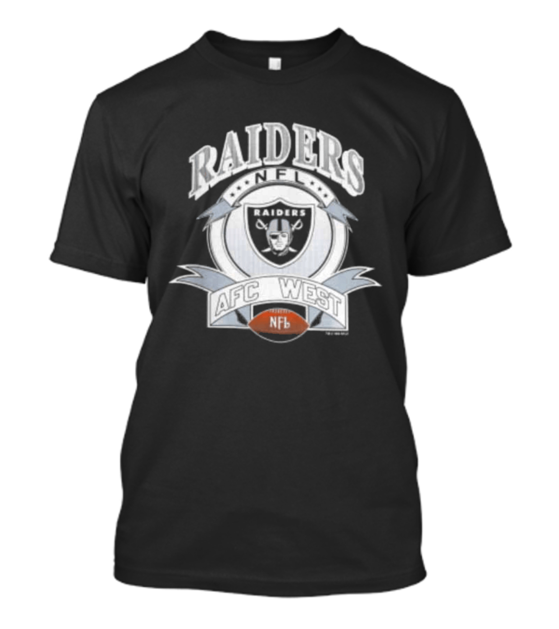 1992 Los Angeles Raiders NFL AFC West Football T-Shirt