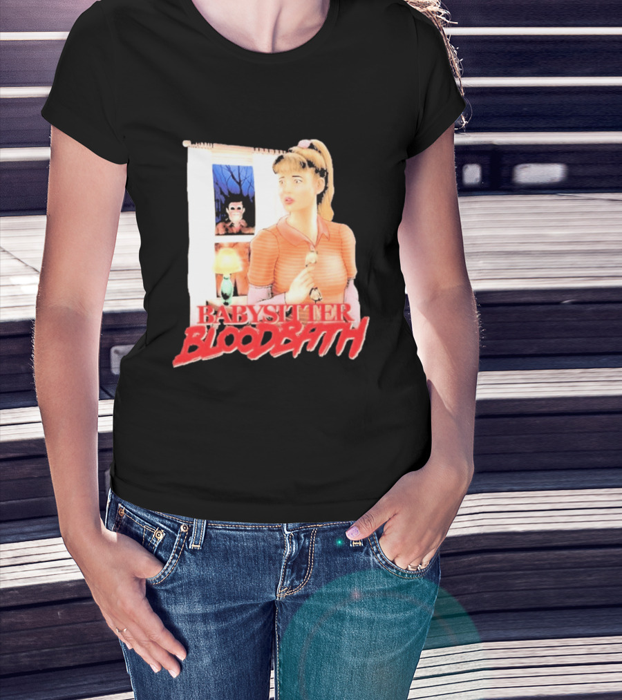 Babysitter Bloodbath Puppet Combo Novel Cover Creepy T-Shirt