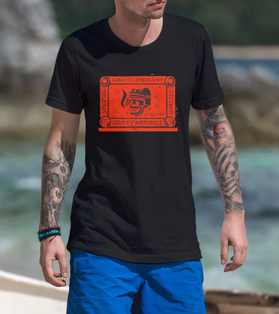 Broad St Smoke Shop Special Quality Gritty Matches Philadelphia Flyers T-Shirt