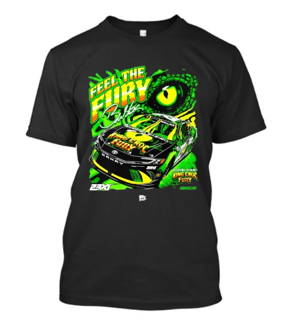 Bubba Wallace Feel The Fury King Croc Chumba Casino Toyota Camry NASCAR 23XI Racing T-Shirt