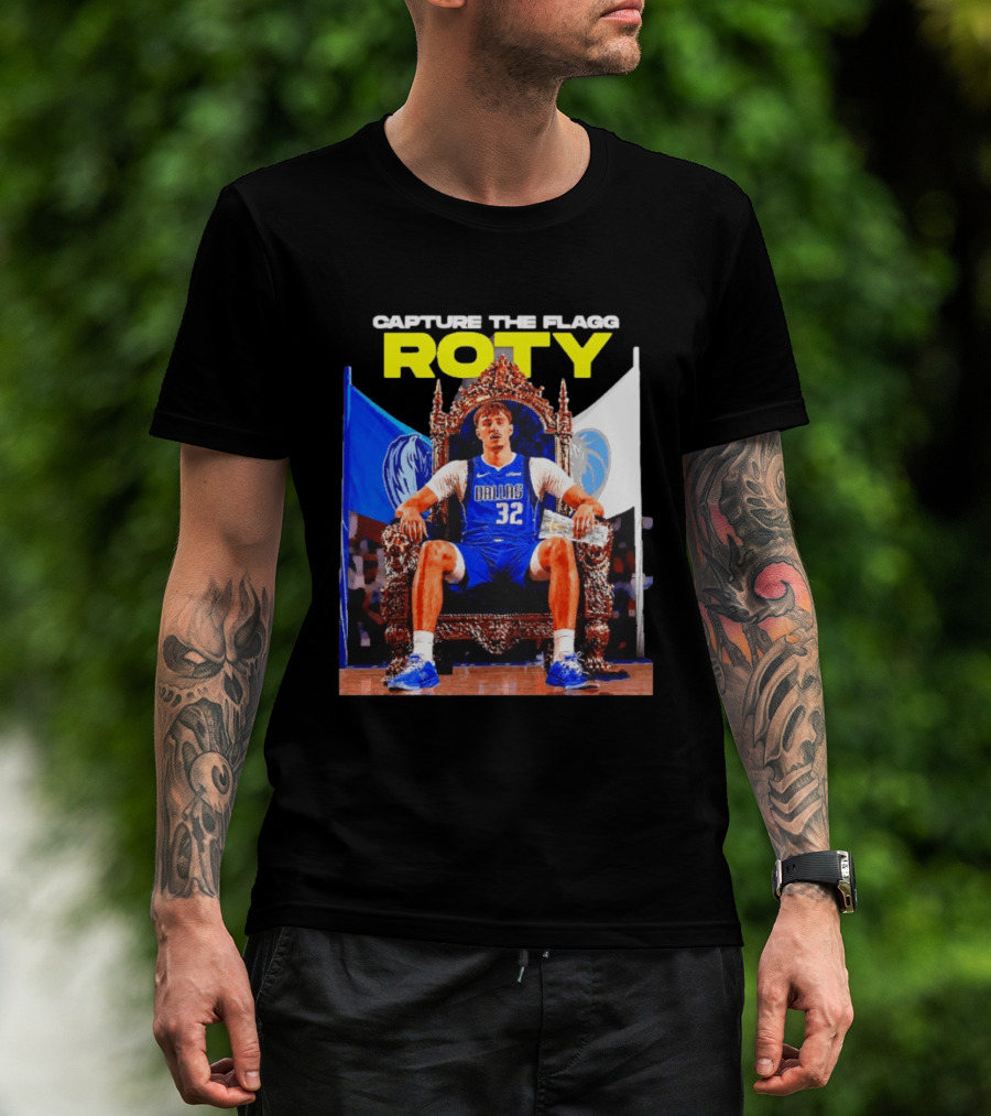 Capture The Cooper Flagg ROTY Dallas Mavericks Basketball Throne T-Shirt