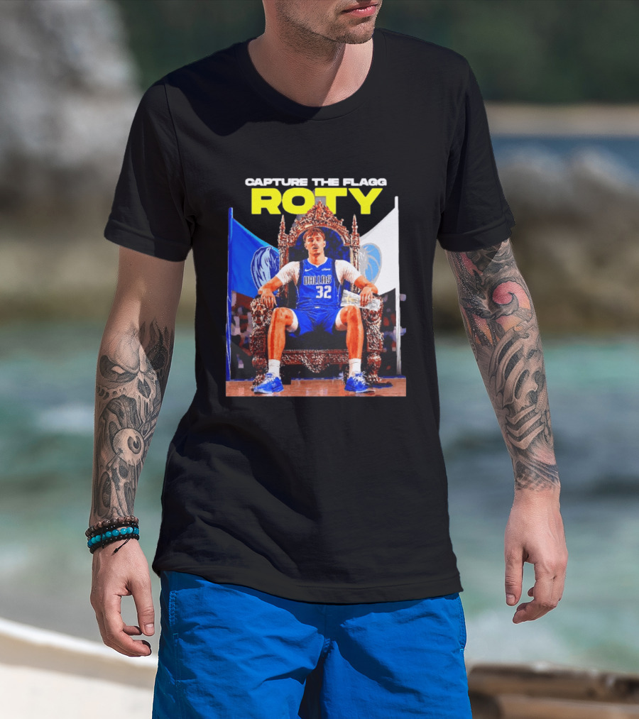 Capture The Cooper Flagg ROTY Dallas Mavericks Basketball Throne T-Shirt