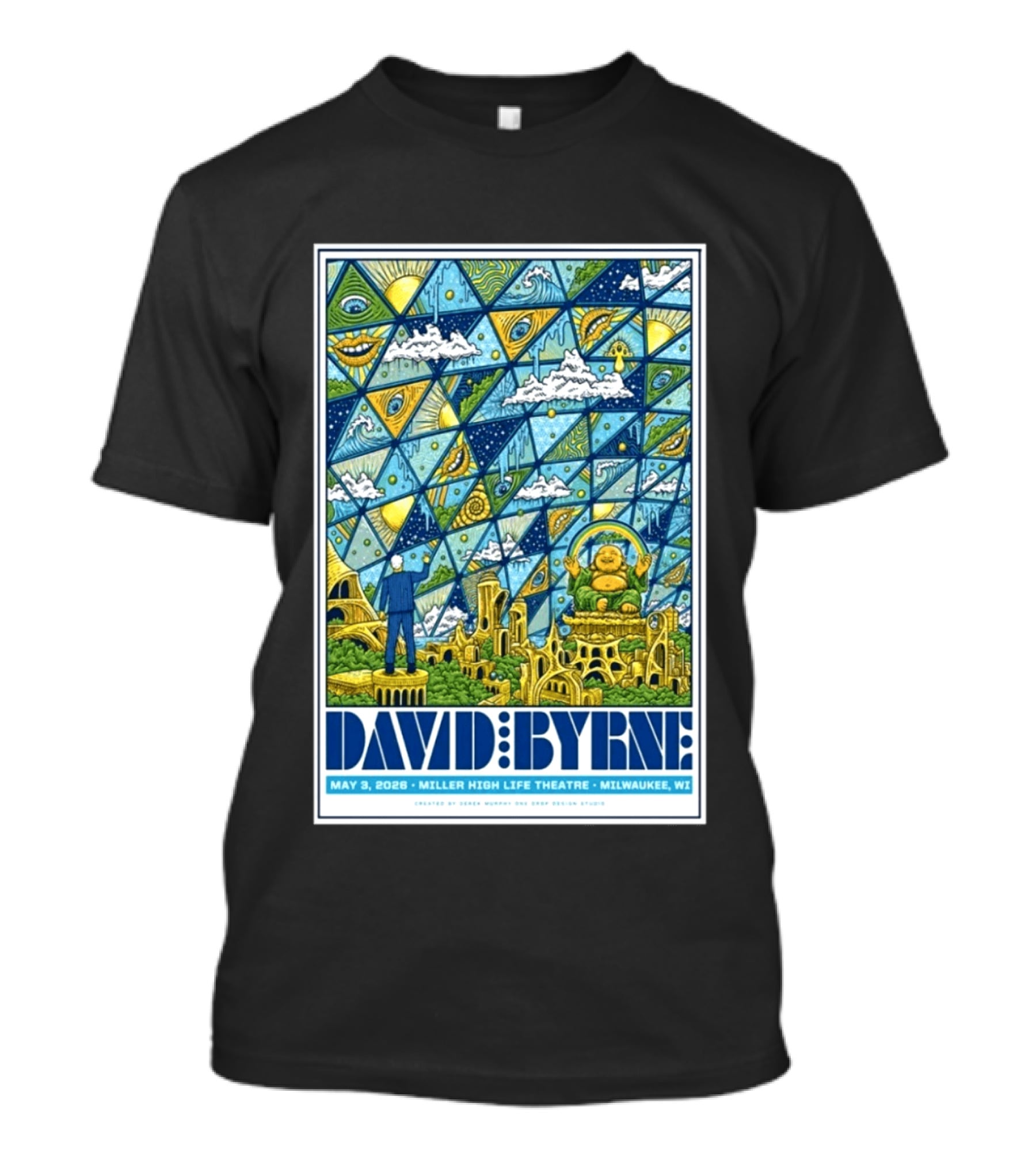 David Byrne May 3 2026 Miller High Life Theatre Milwaukee WI By Derek M T-Shirt