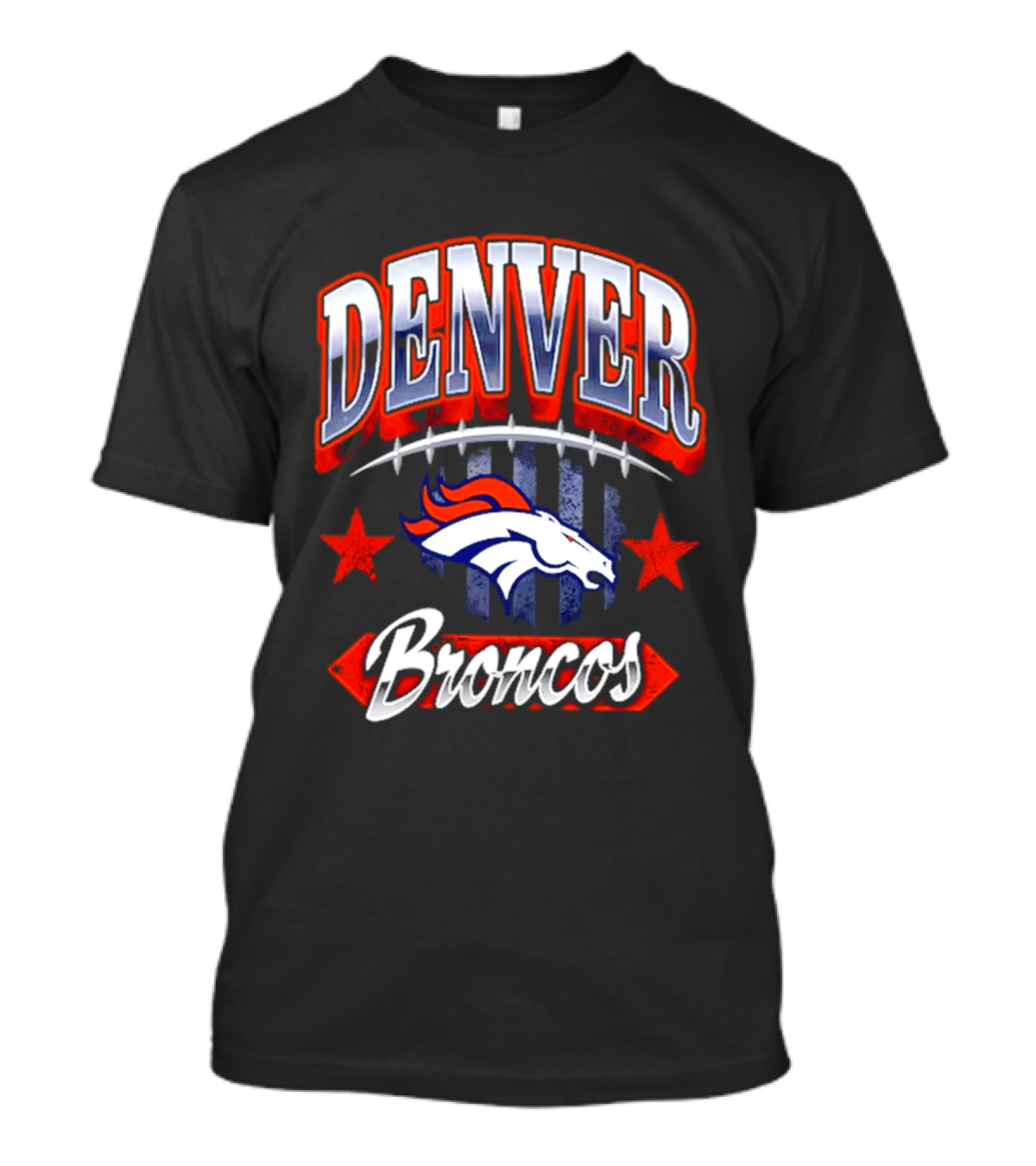 Denver Broncos Americana 2026 Fan Stars And Stripes T-Shirt