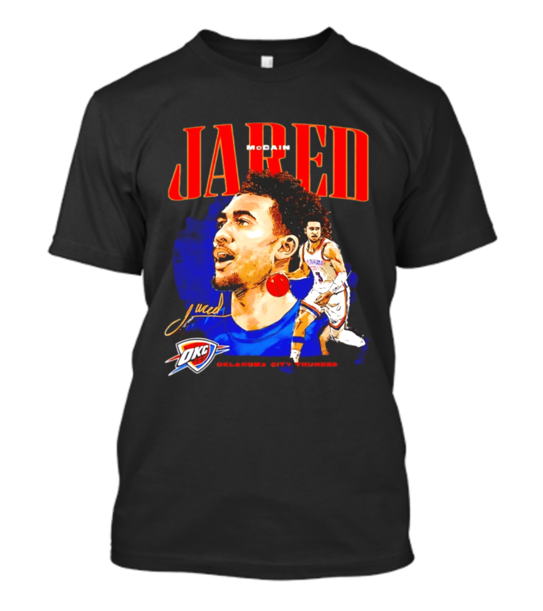 Jared McCain Oklahoma City Thunder NBA Basketball OKC Player T-Shirt