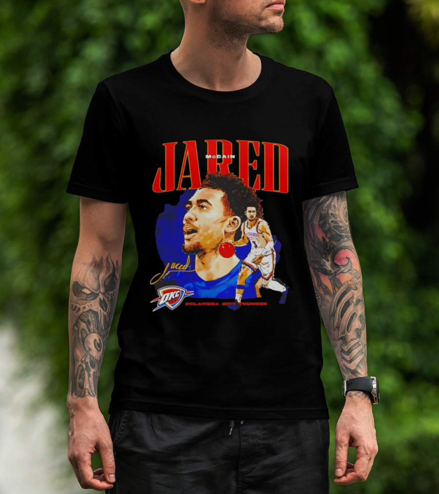 Jared McCain Oklahoma City Thunder NBA Basketball OKC Player T-Shirt