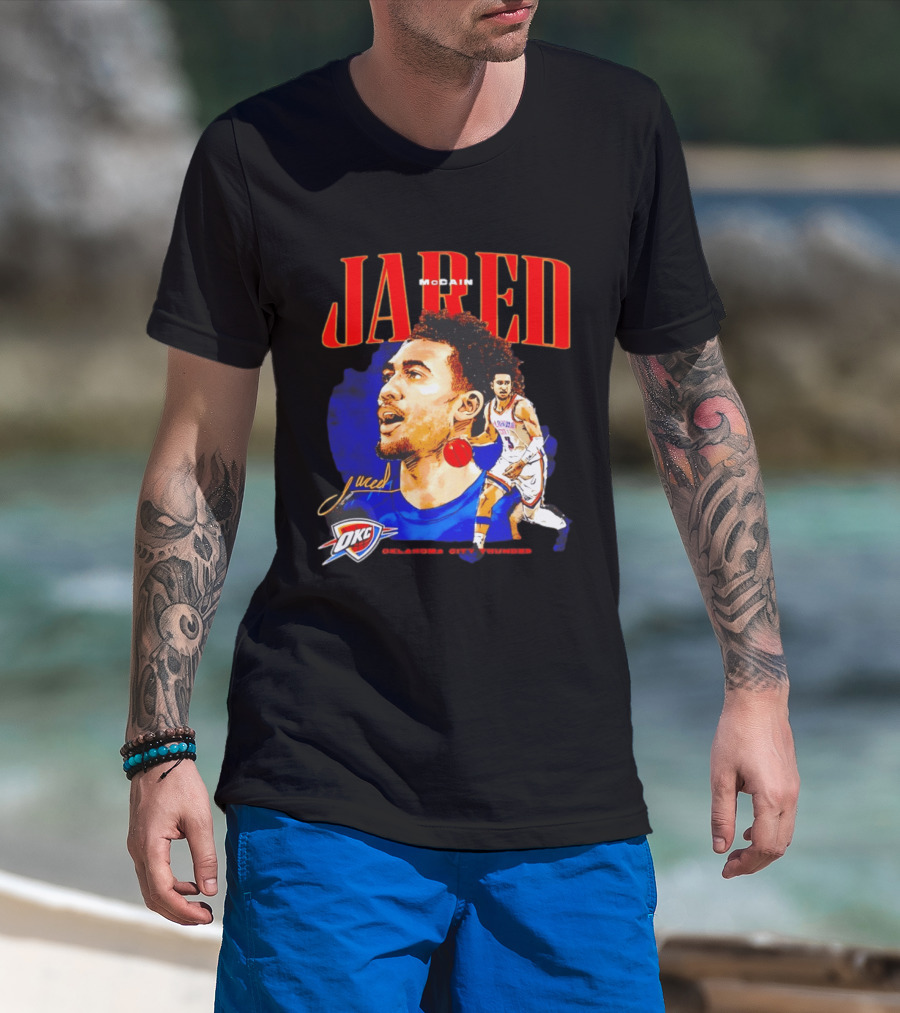 Jared McCain Oklahoma City Thunder NBA Basketball OKC Player T-Shirt