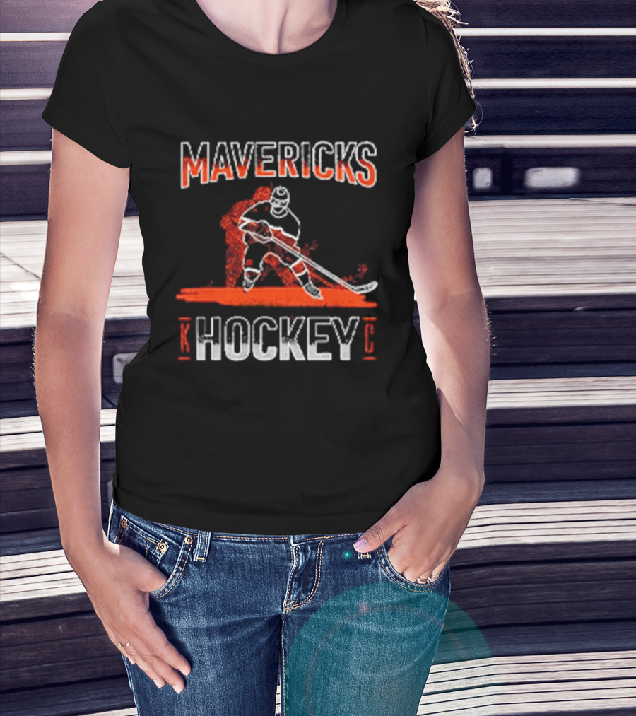 Mavericks Hockey Player Icon With Red And White T-Shirt