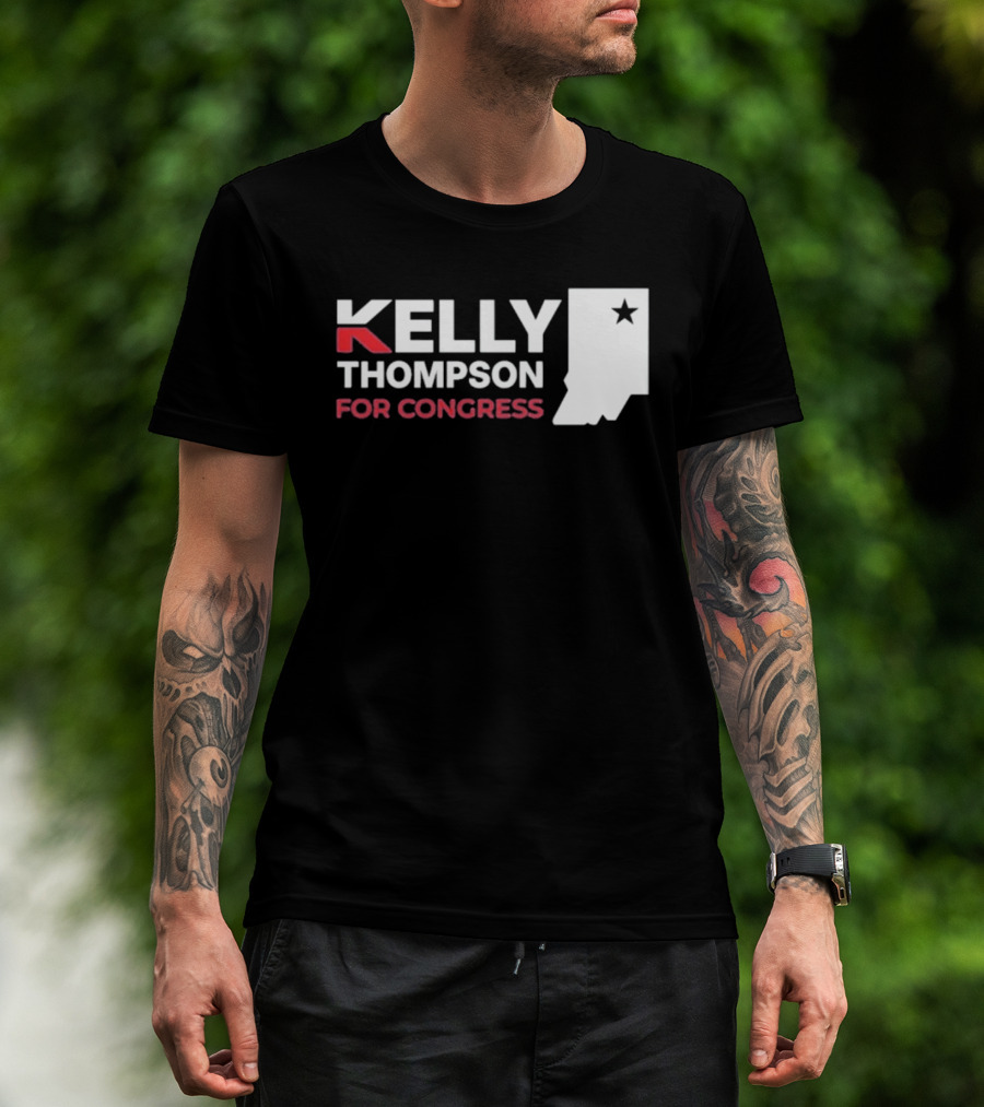 Kelly Thompson For Congress Indiana Star Icon Representation T-Shirt