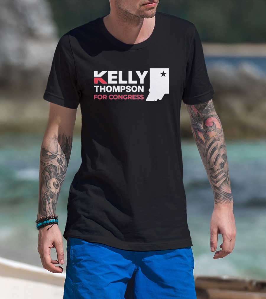 Kelly Thompson For Congress Indiana Star Icon Representation T-Shirt