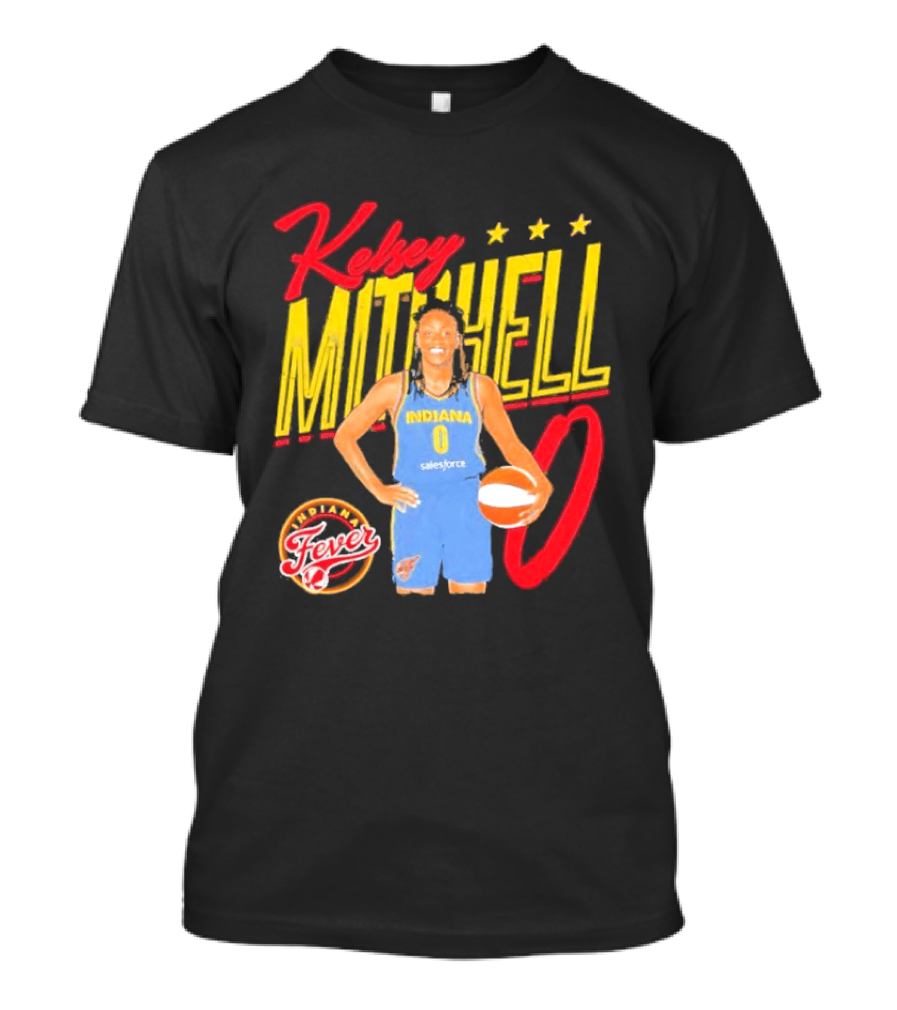 Kelsey Mitchell Indiana Fever Basketball Player Pose Salesforce T-Shirt