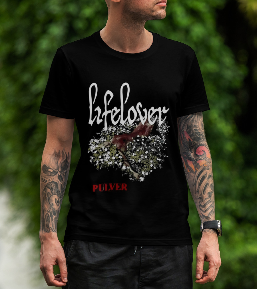 Lifelover Pulver Band Cover Album Red Abstract Splatter T-Shirt