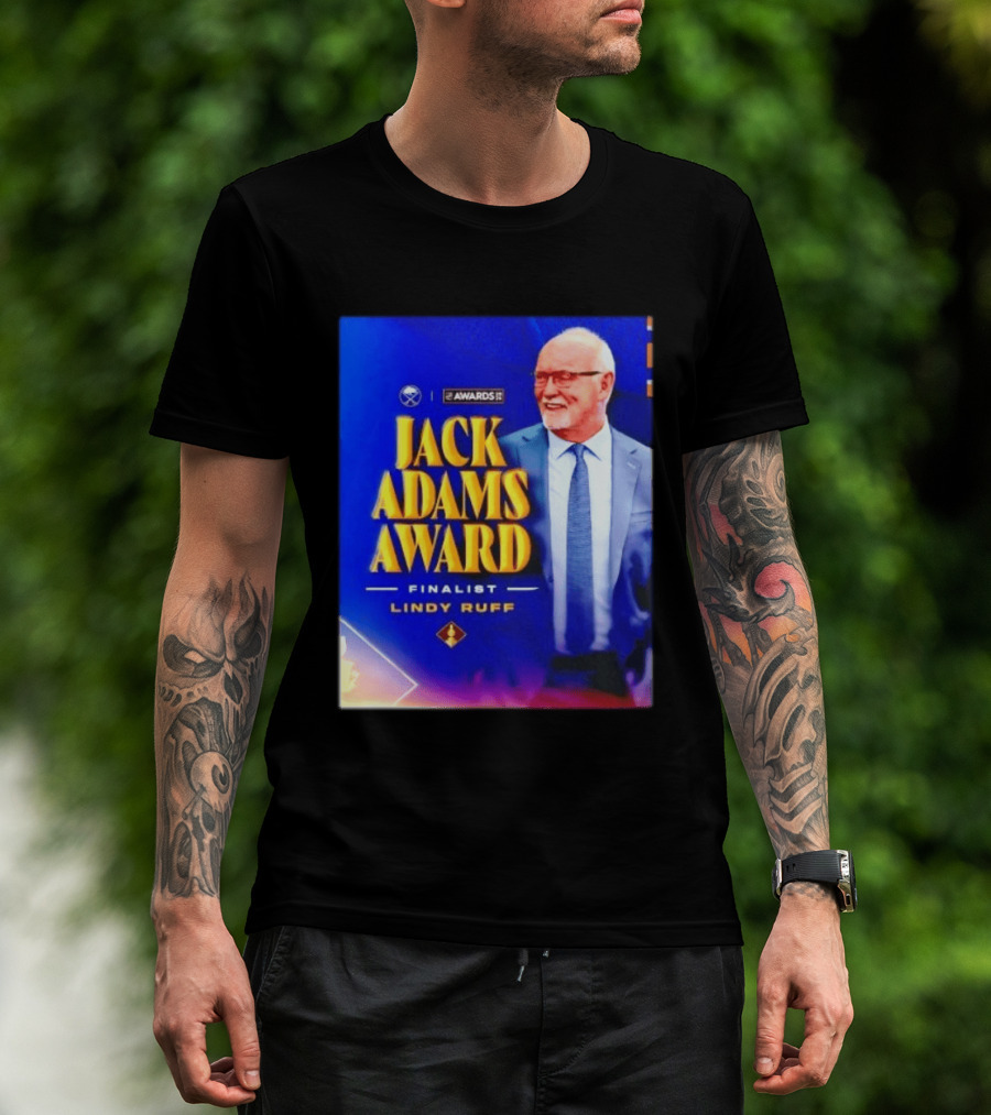 Lindy Ruff Jack Adams Award Finalist NHL Coach Recognition T-Shirt