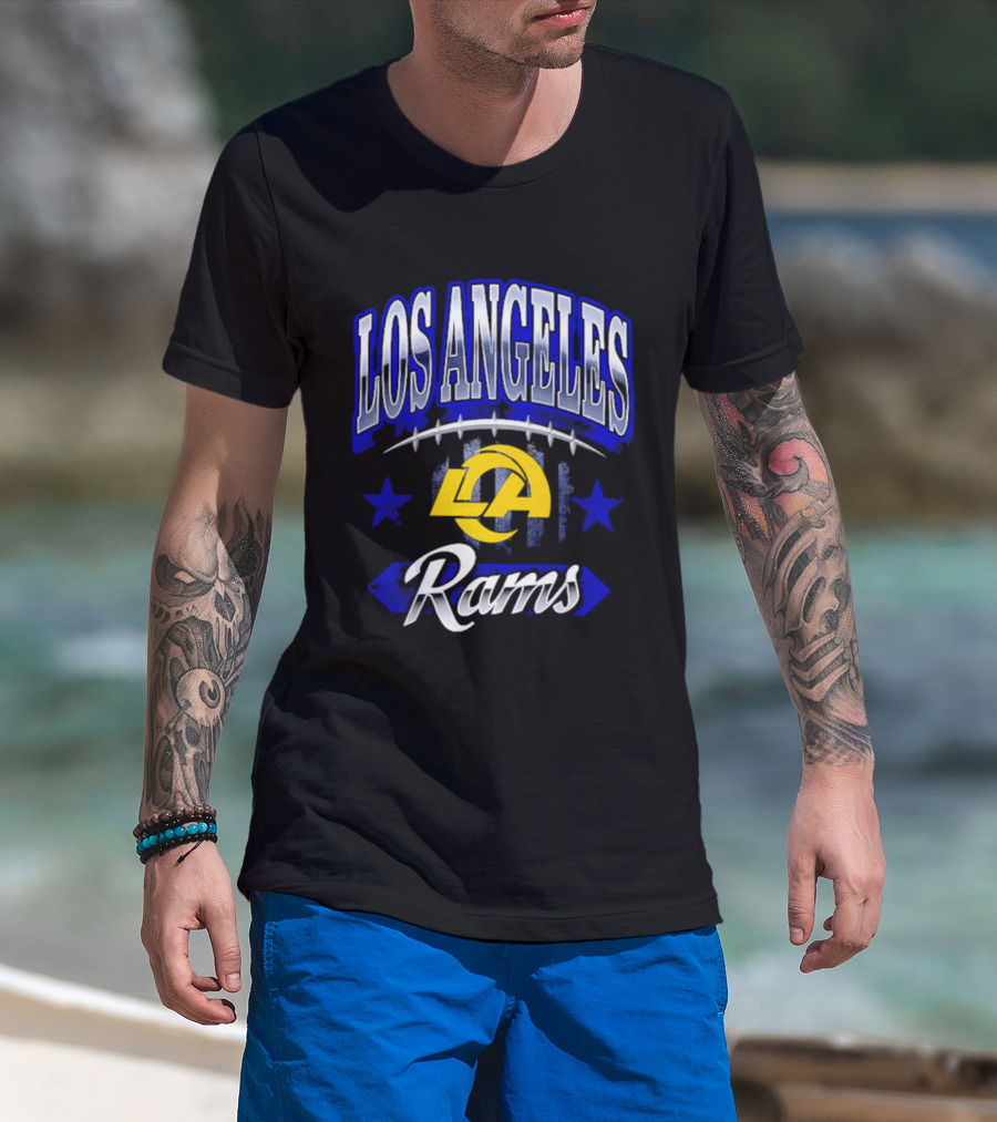 Los Angeles Rams Americana 2026 Stars And Football T-Shirt